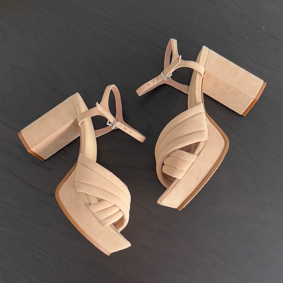 Vince Camuto suede heeled sandals - Picture 1 of 5